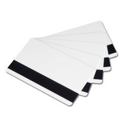 Tarjetas con banda magnética blanca